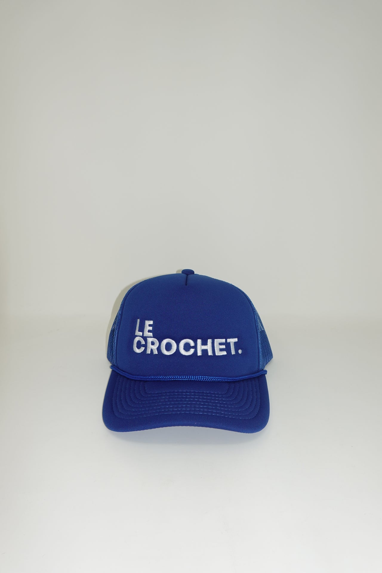 “LE CROCHET” BLUE TRUCKER HAT