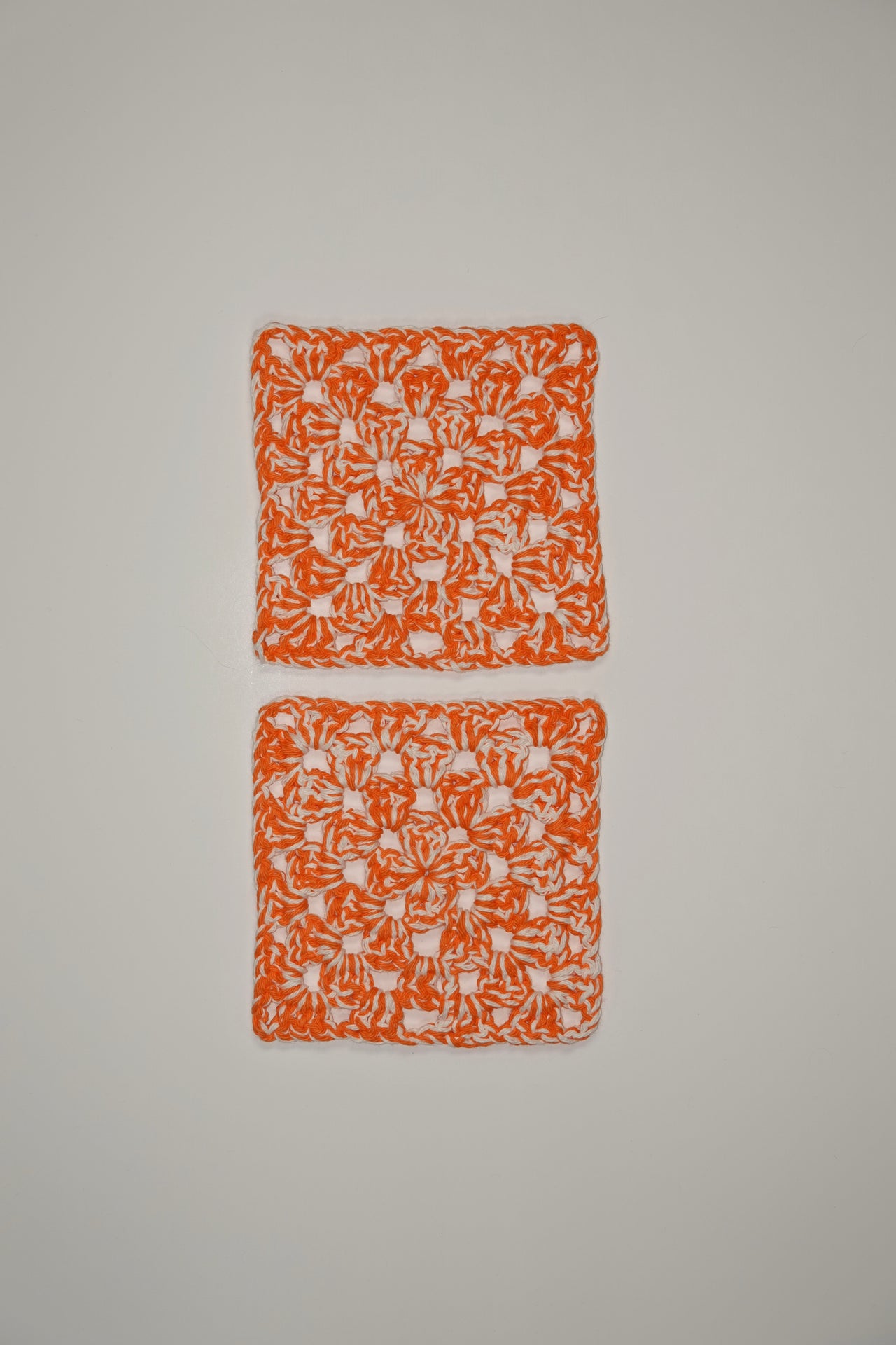 Pot Holder Set (White/Orange)