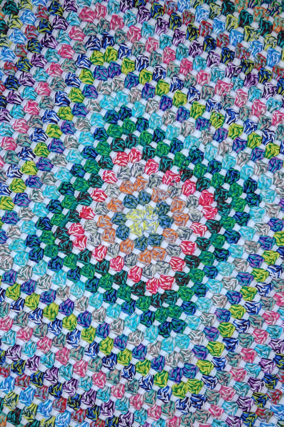 Granny Square Style Rag Rug MULTICOLOR GRANNY SQUARE RUG - Nustalgia Home