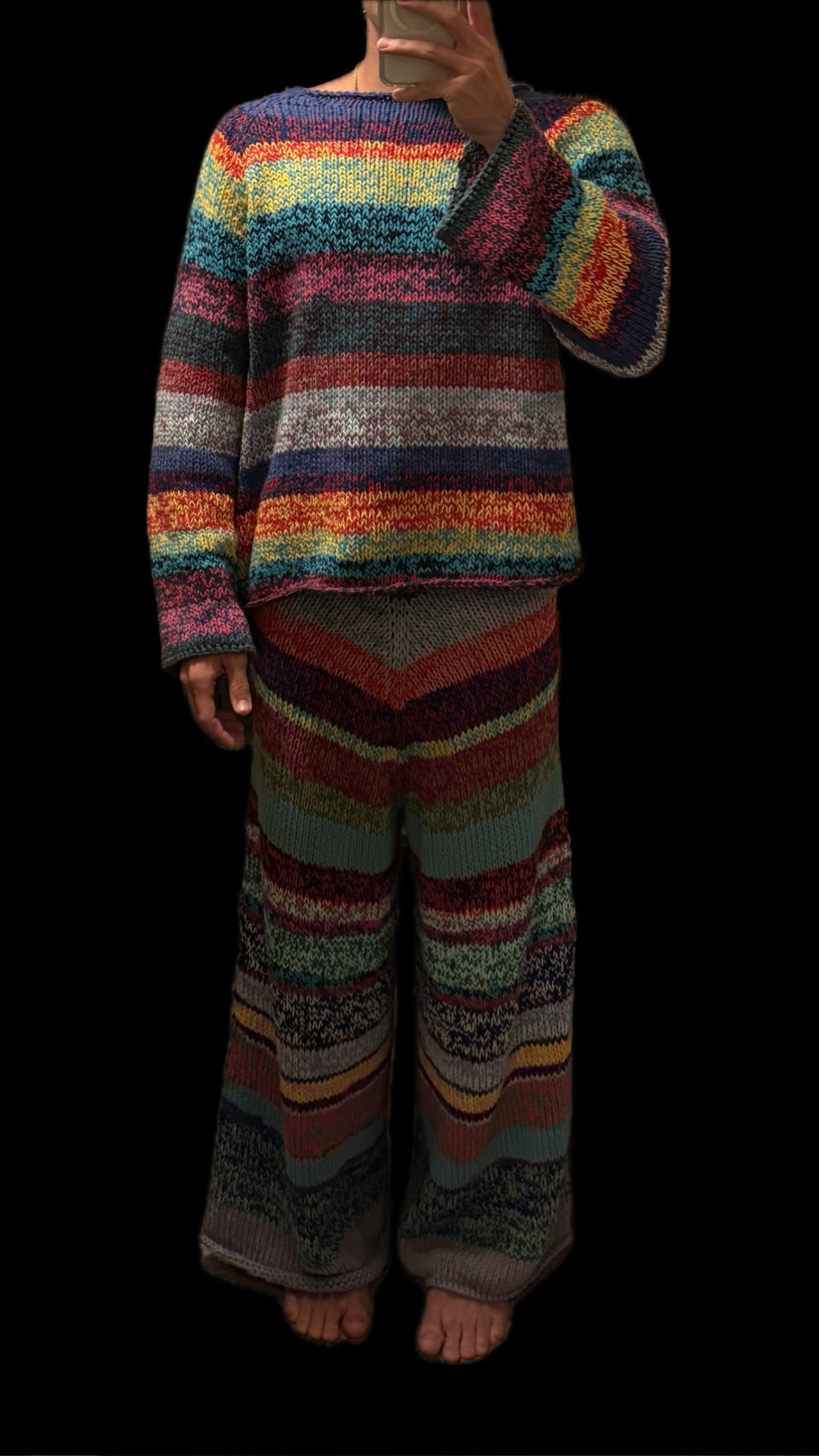 HAND-KNIT SCRAPPY SET