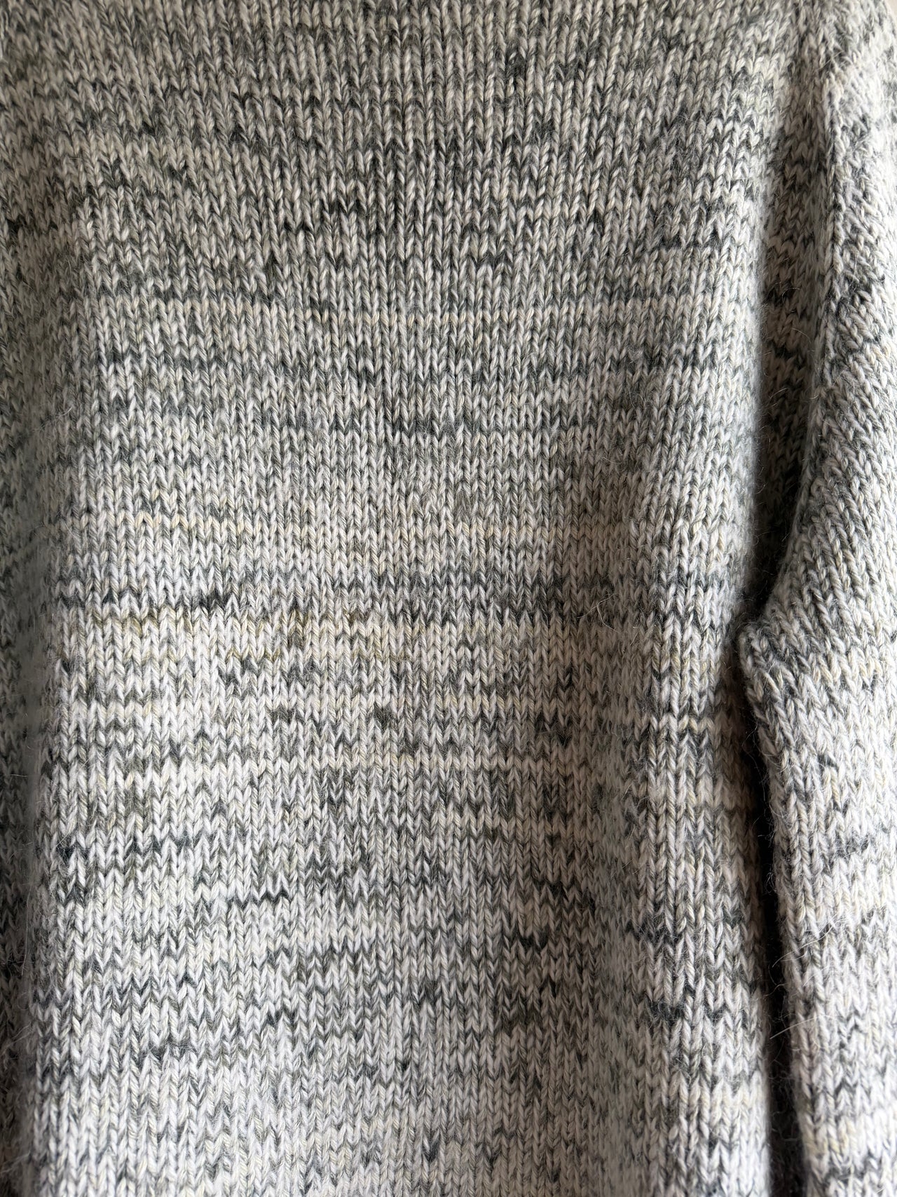 HAND-KNIT COTTON & MOHAIR SWEATER